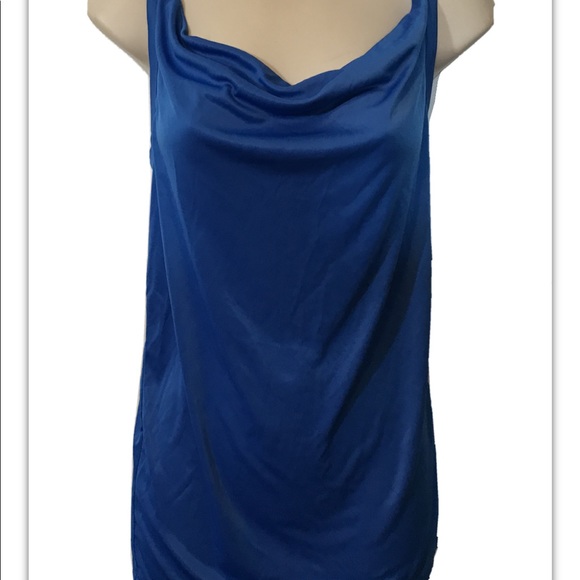 Armani Exchange AX Women’s Blue Twisted Back Yoga Tank Top Size SP - Picture 3 of 8